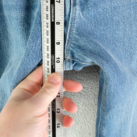 Frame Jeans Womens 26 Blue Le Mini Boot Cut Distressed Stone Wash Whiskers 34L - Picture 7 of 12